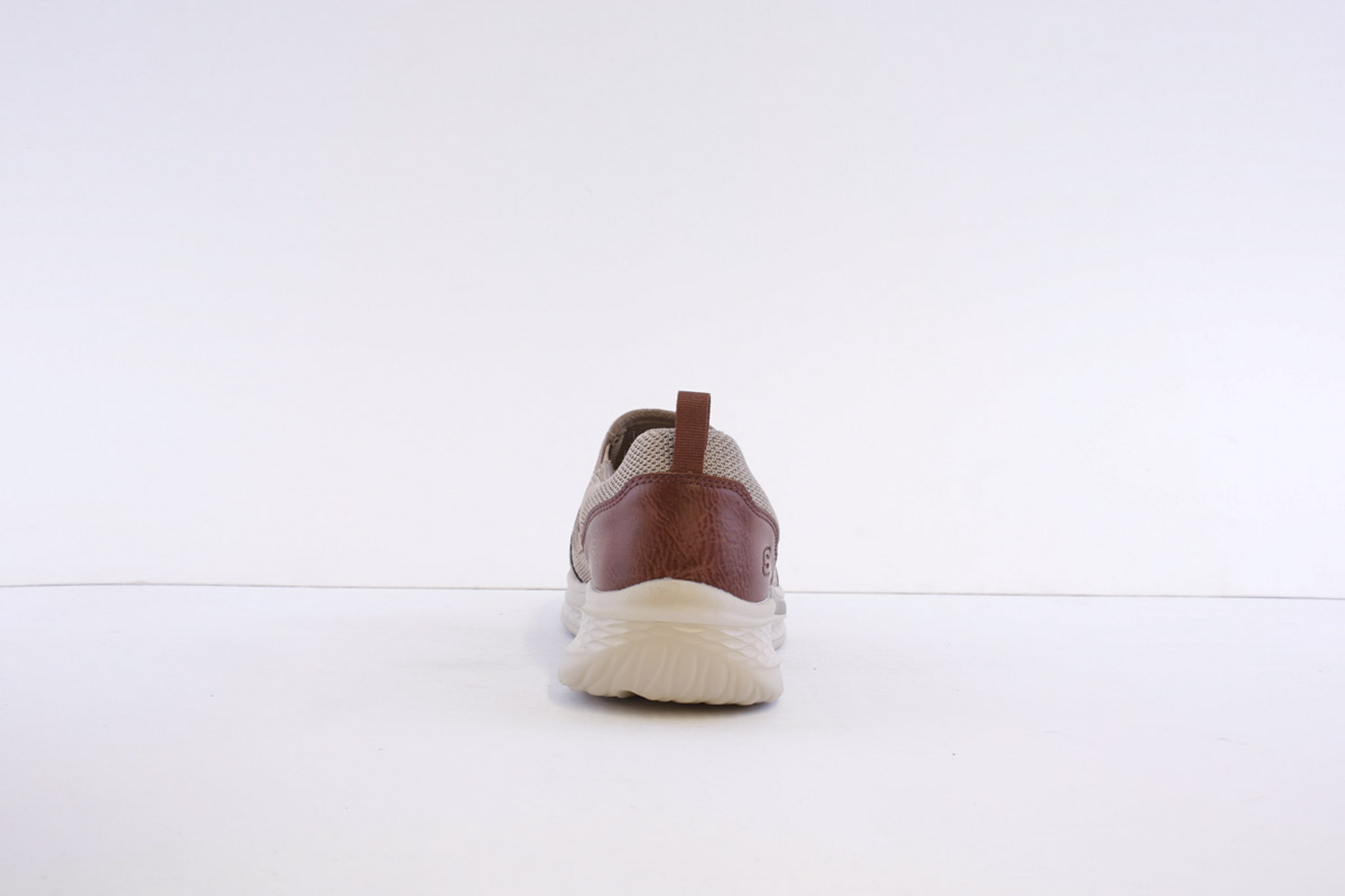 Skechers 210808-Khk Khaki mesh lace less slip on Trainer - Image 5