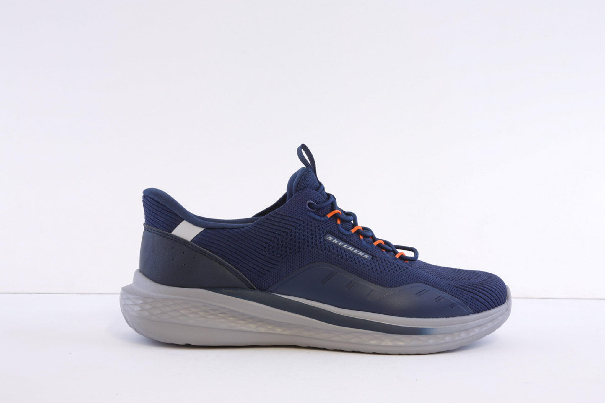 Skechers 211376-Nvy Navy Bungee Laced slip in Trainer