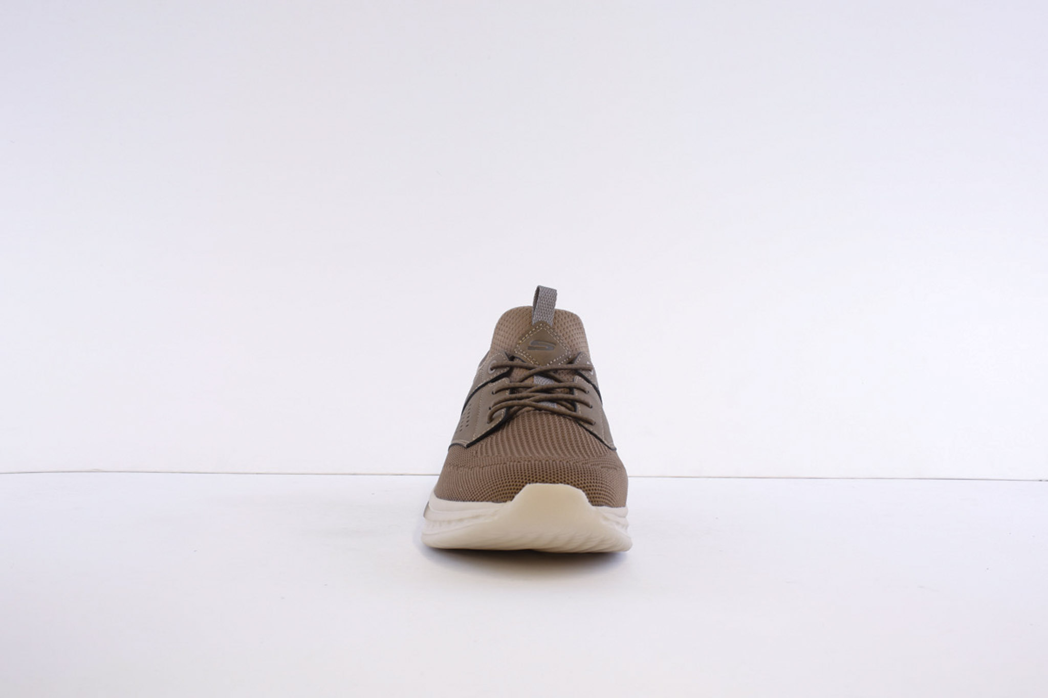 Skechers 210889-Khk Khaki Mesh Bungee Laced slip in Trainer - Image 4