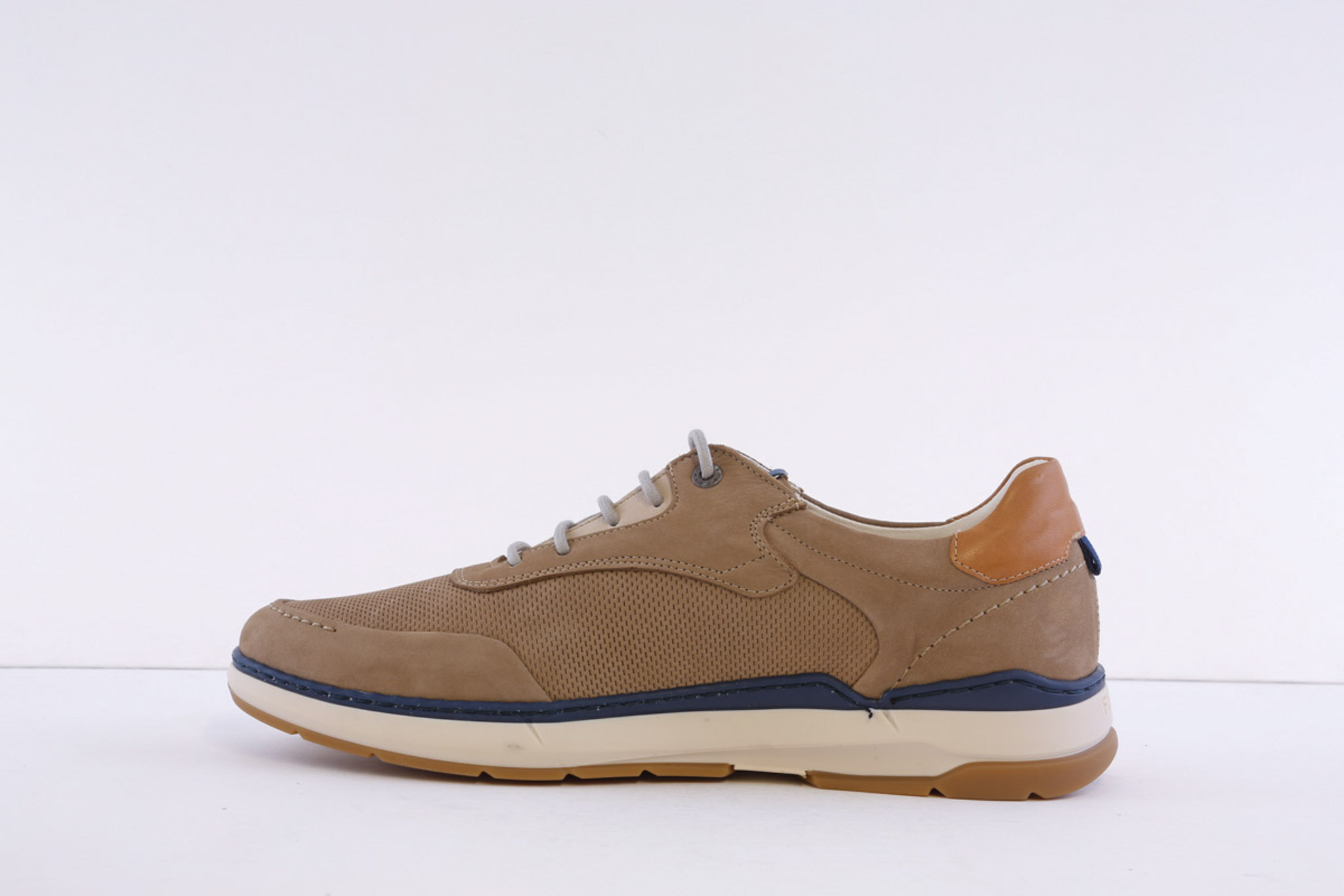 Fluchos F2210 Beige Nubuck Laced Smart Casual Shoe - Image 3