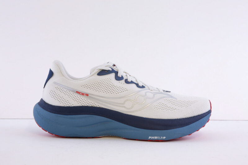 Saucony ride 19 S21055-146 white laced comfort running shoe