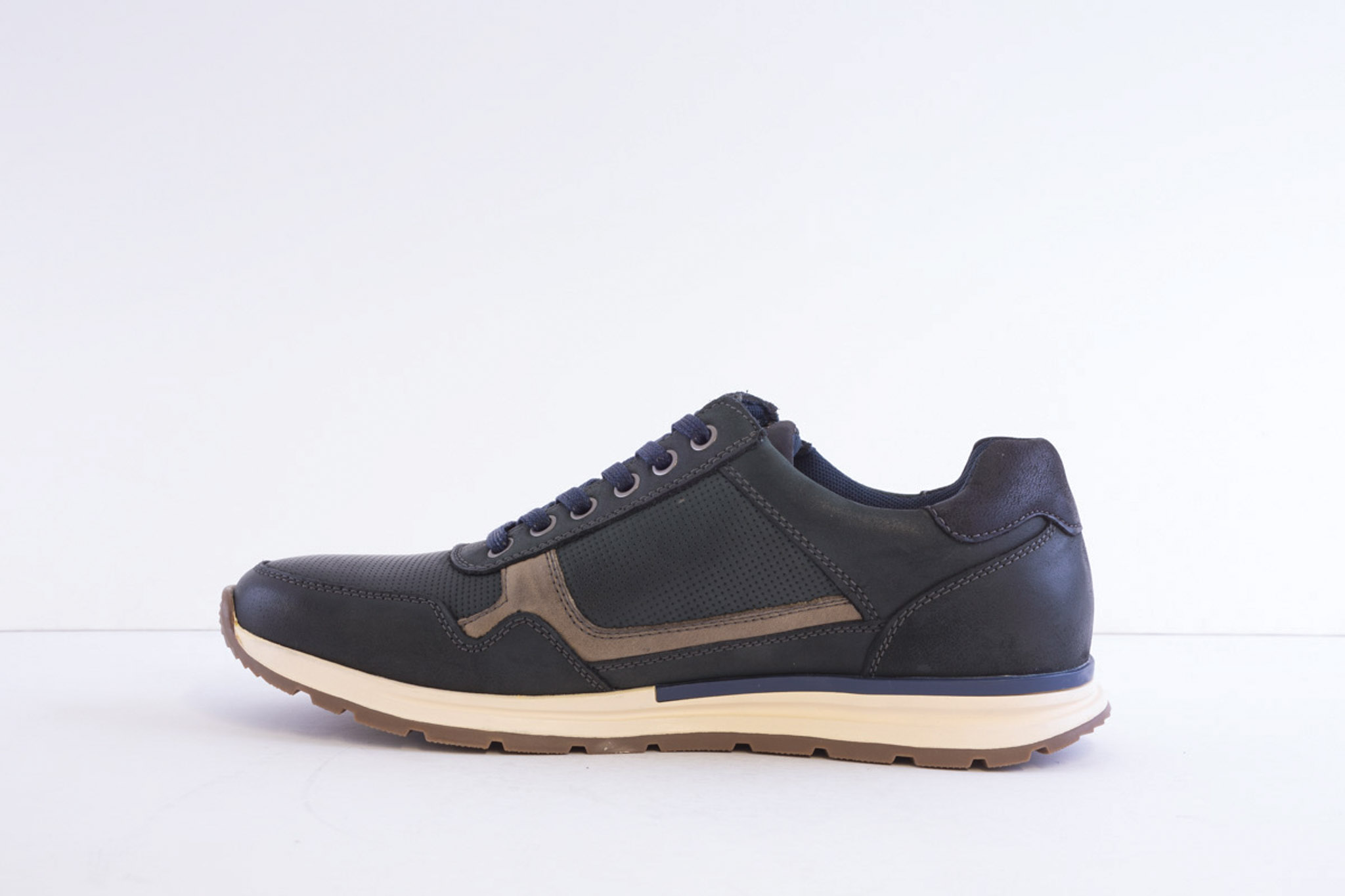 Route 21 M849c Navy Smart Casual Laced Trainer - Image 3