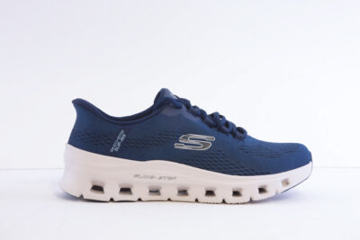 Skechers 232941 Nvy Navy Laced Glide Step Slip In Trainer