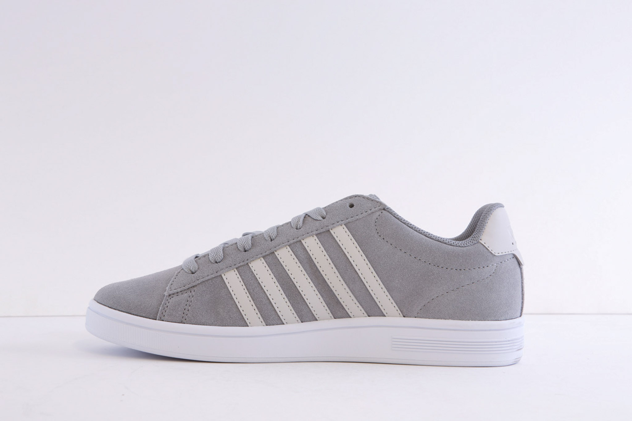 K-Swiss Court Tiebreak II Grey Suede Casual Laced Trainer - Image 2