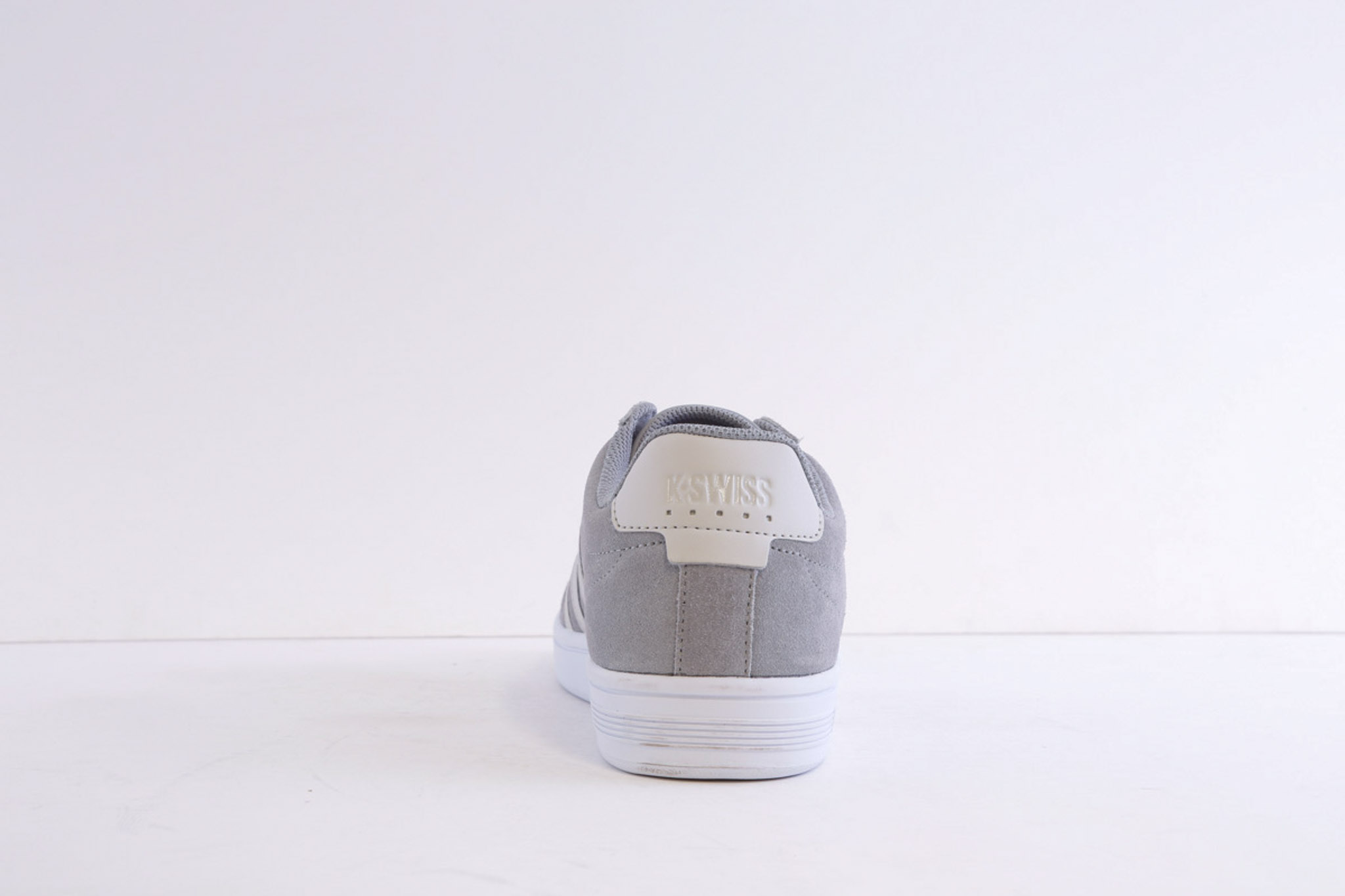 K-Swiss Court Tiebreak II Grey Suede Casual Laced Trainer - Image 4