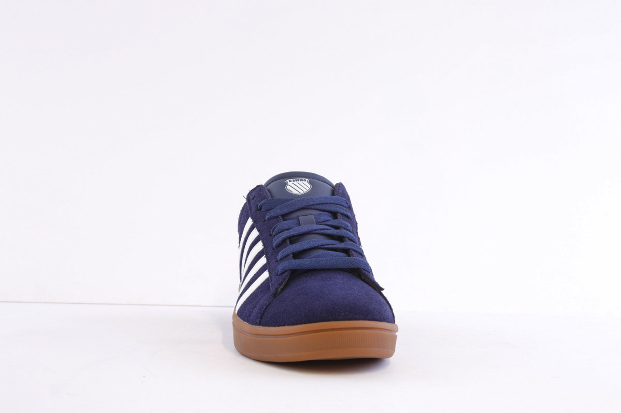 K-Swiss Court Tiebreak II Navy Suede Casual Laced Trainer - Image 3