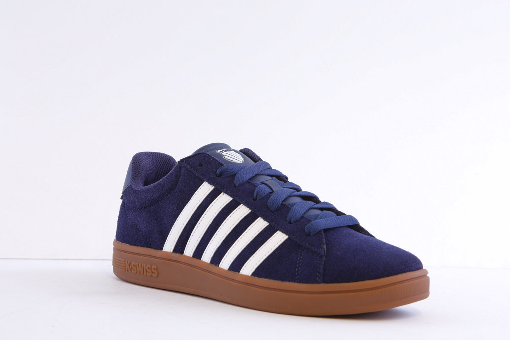 K-Swiss Court Tiebreak II Navy Suede Casual Laced Trainer - Image 5