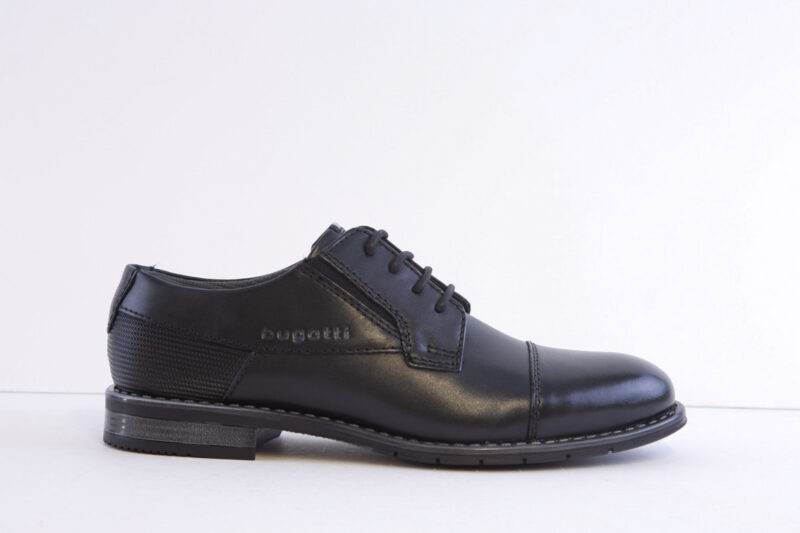 Bugatti 312-Aqr04-1000-1000 Black Leather Formal Laced Shoe