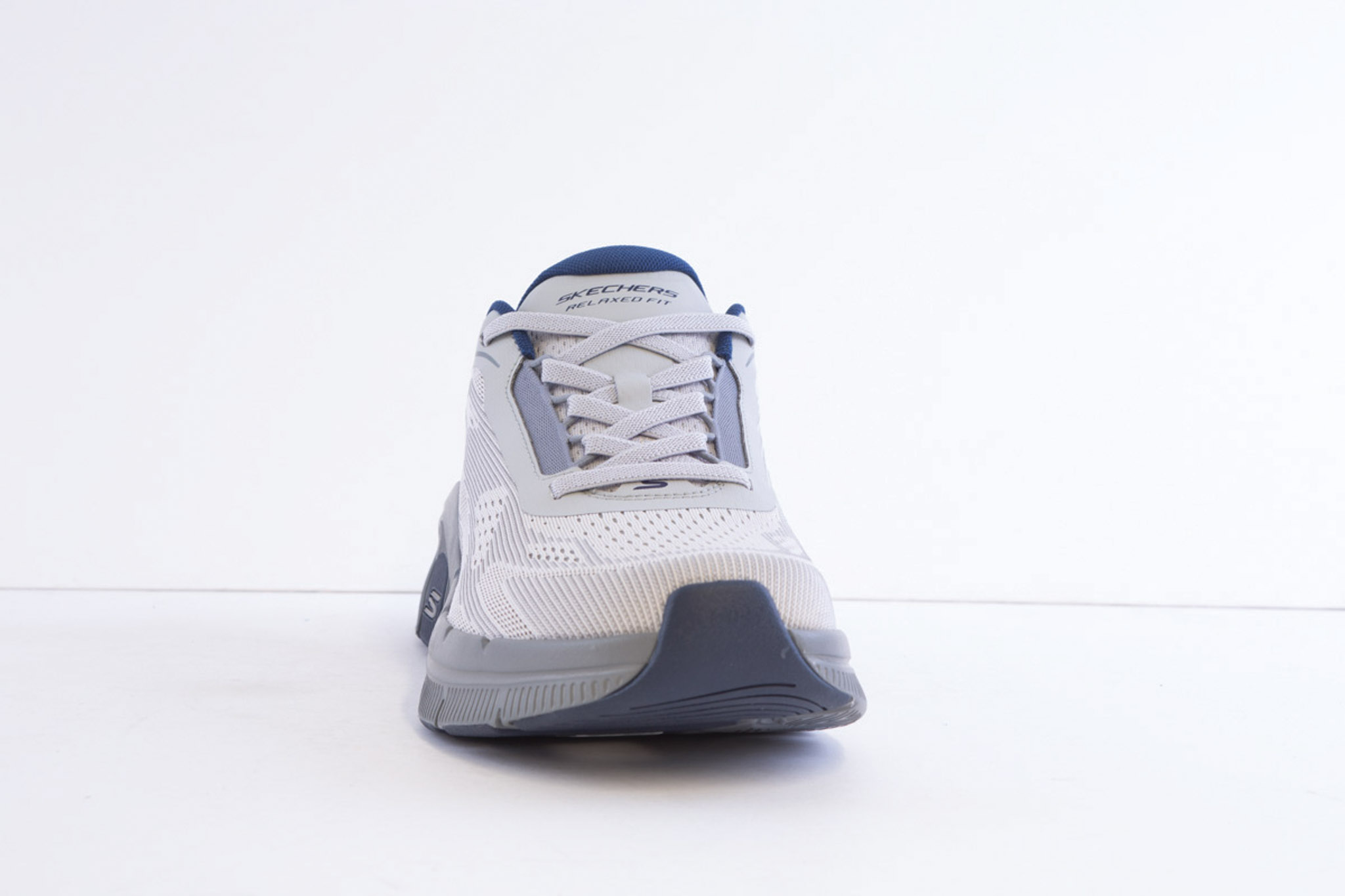 Skechers 233218-Gynv Grey Mock Lace Slip Ins Trainer - Image 3