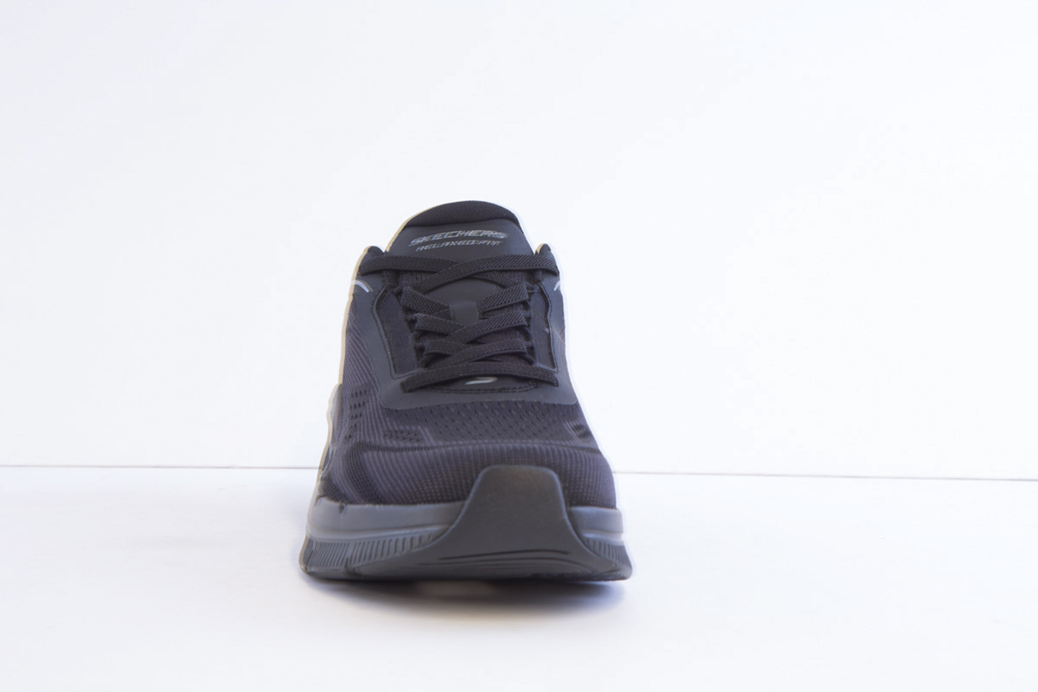 Skechers 233218/BBK Black Mock Lace Slip Ins Trainer - Image 3