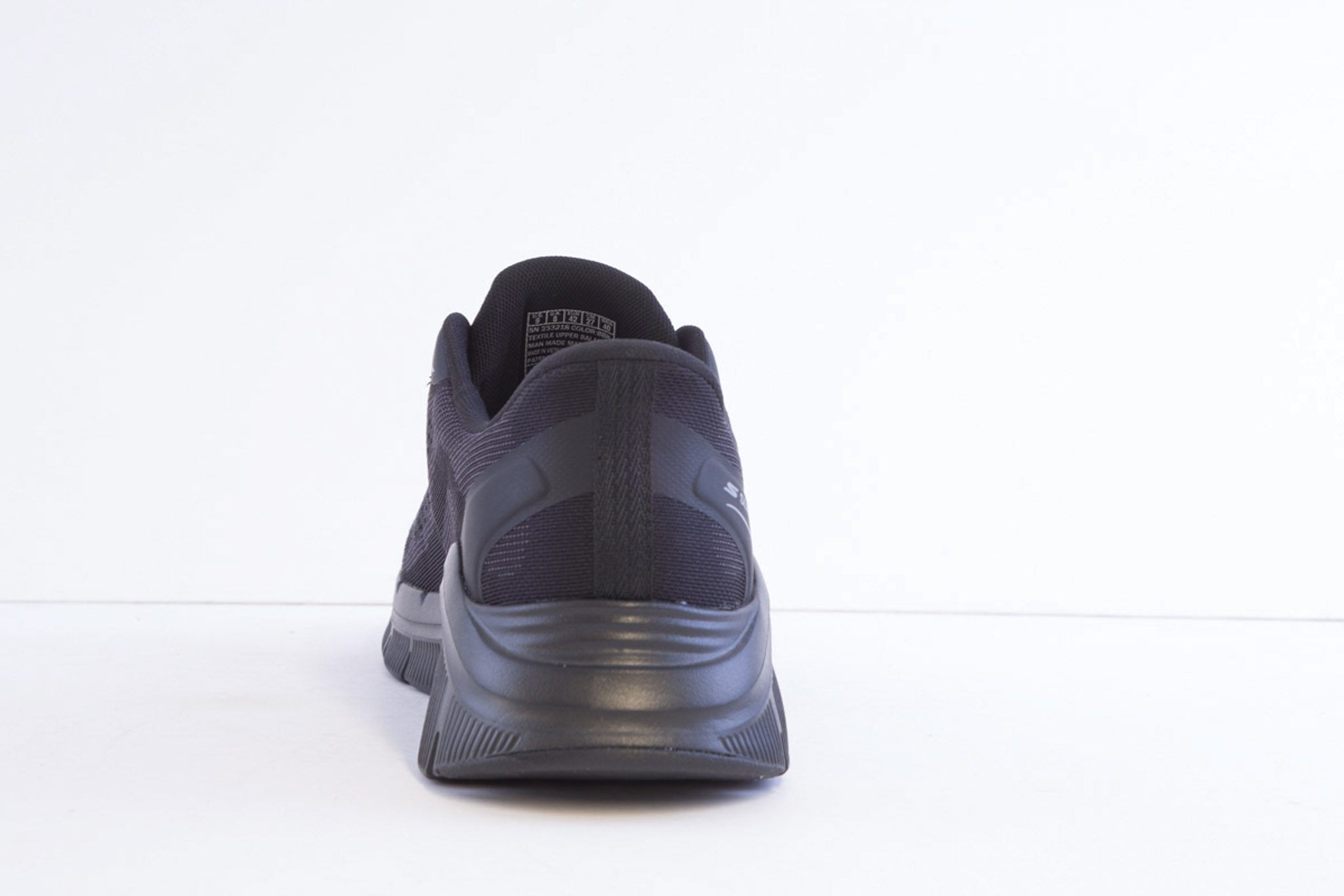 Skechers 233218/BBK Black Mock Lace Slip Ins Trainer - Image 4