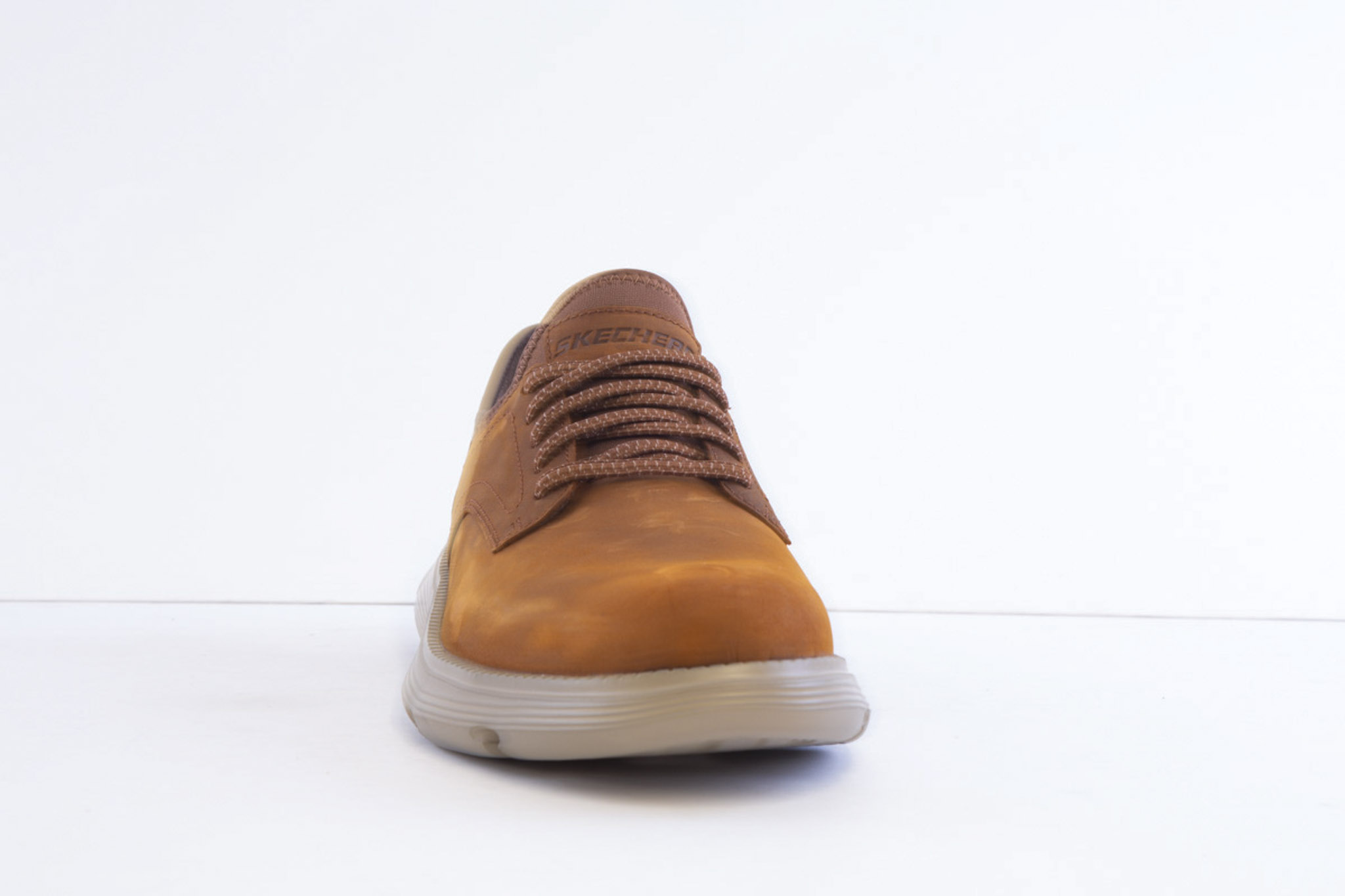 Skechers 205046W/Cdb Brown Nubuck Wide Fit Slip Ins Shoe - Image 3