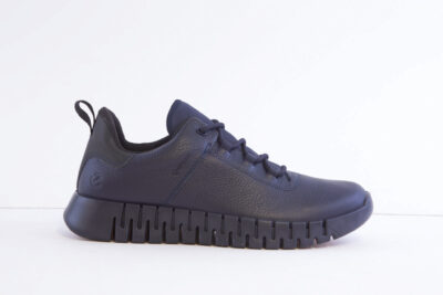 Ecco 525224 01303 Navy Leather Laced Waterproof Trainer