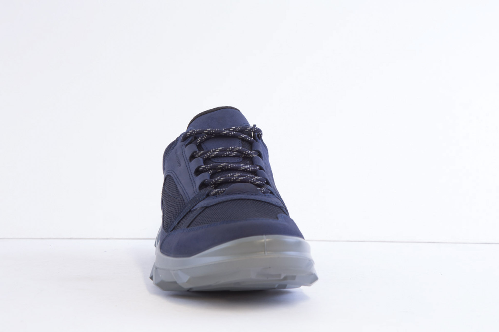 Ecco 820324 51117 Navy Fabric Casual Laced Trainer - Image 3