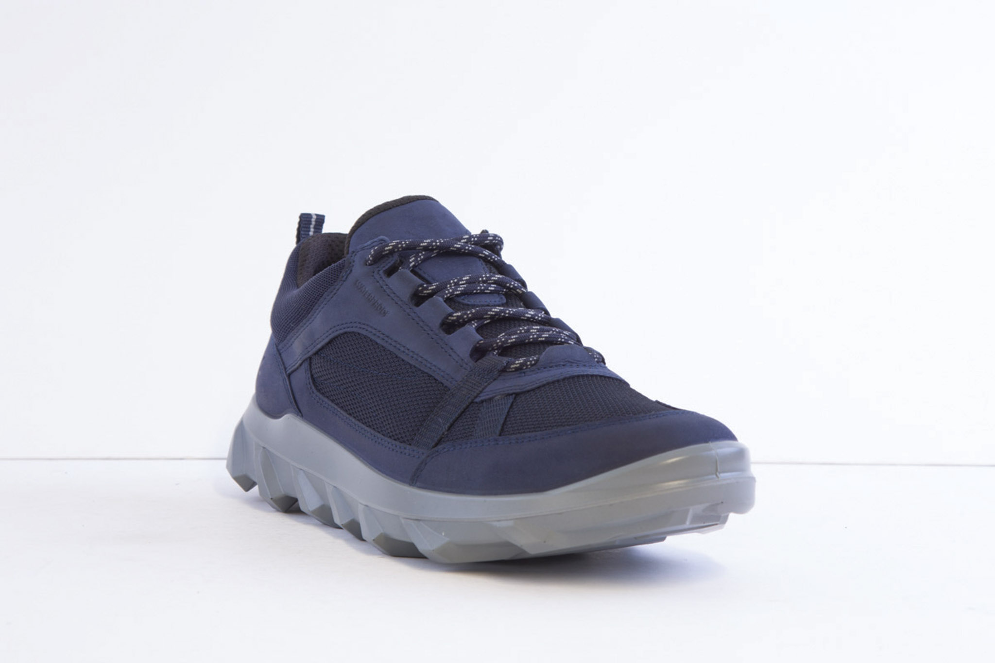 Ecco 820324 51117 Navy Fabric Casual Laced Trainer - Image 5