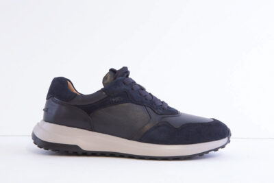 Tamaris Navy Leather Casual Trainer