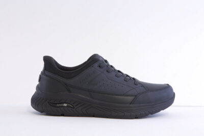 Skechers 205656-Bbk Black Mock Lace Arch Fit Slip In Trainer