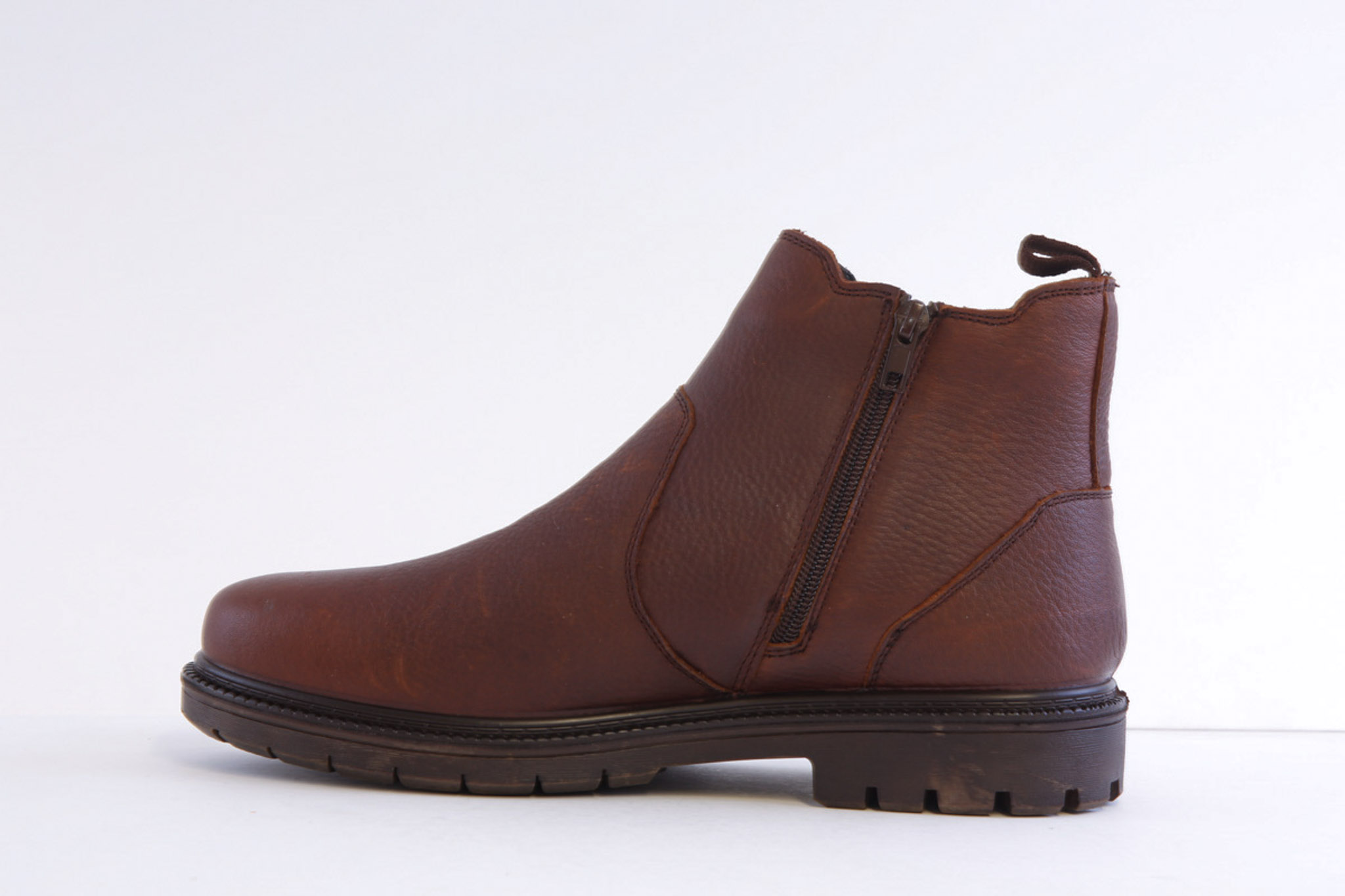 G-Comfort 949-13Cs Brown Leather Tex Side Zip Chelsea Boot - Image 2