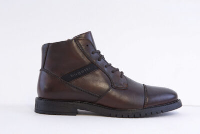 Bugatti 331-8373A-4100-6400 Dark Brown Leather Laced (Side Zip) Boot