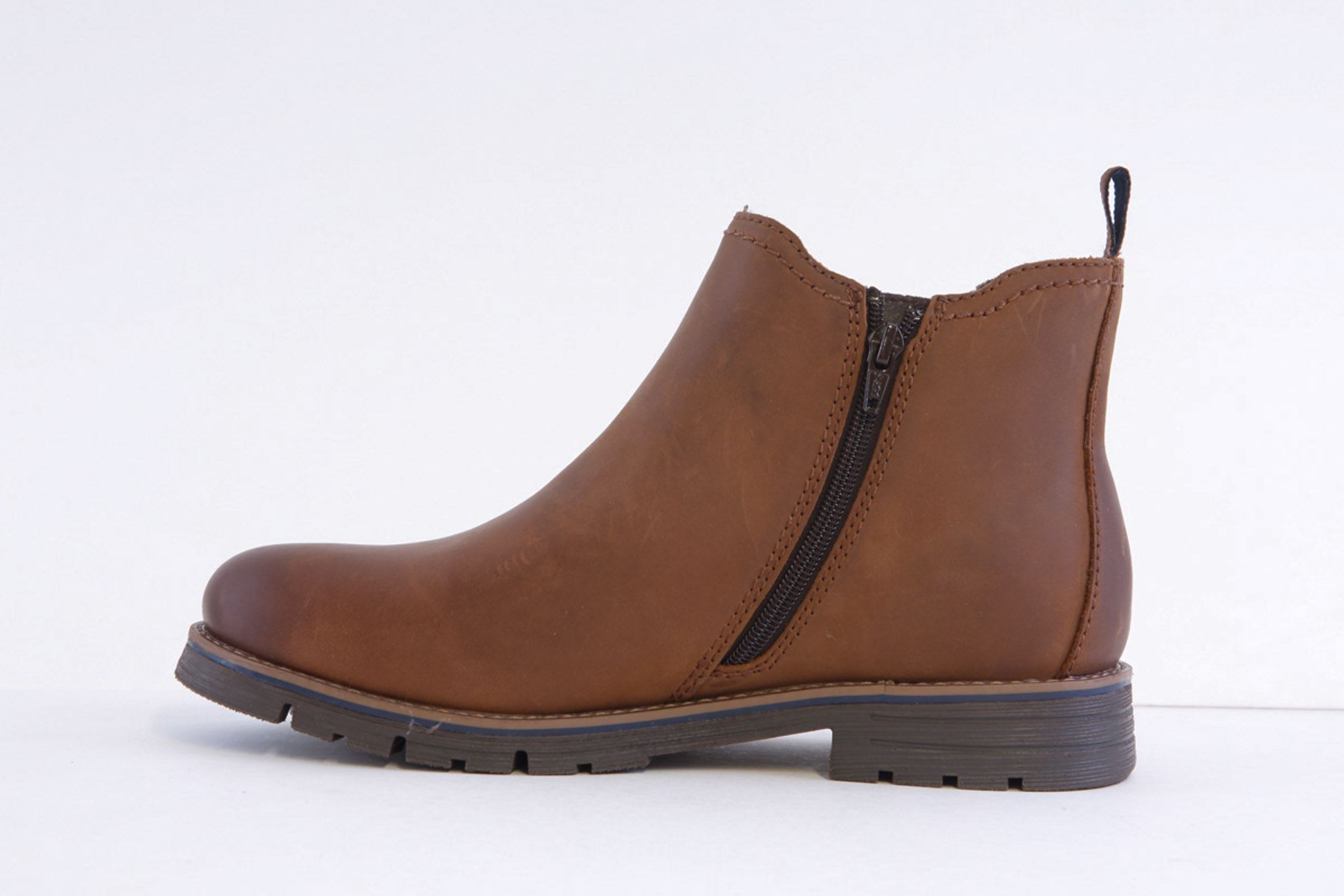 Bugatti 321-Ayf32-1200-6300 Tan Nubuck Side Zip Chelsea Boot - Image 2