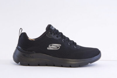 Skechers 233178-Bbk Black Laced Arch Fit Trainer