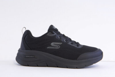 Skechers 233401-Bbk Black Laced Arch Fit Trainer