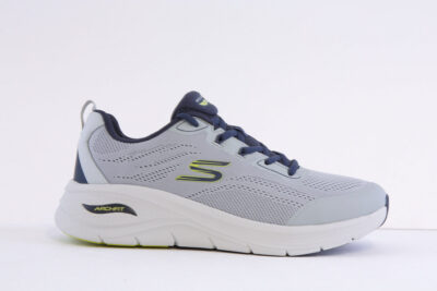 Skechers 233401-Gynv Grey Laced Arch Fit Trainer