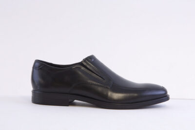 Ecco 621944-01001 Black Leather Formal Laceless Slip On Shoe