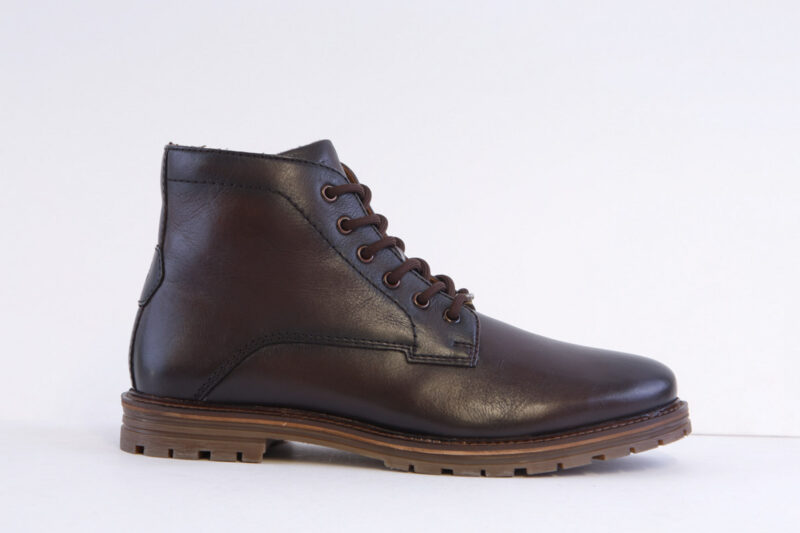 Salamander E31-Auz31-1000-6100 Dark Brown Leather Laced (Side Zip) Boot