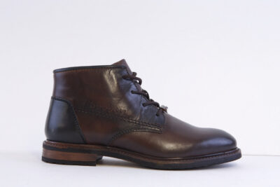 Bugatti 331-Ayr31-1100-6100 Dark Brown Leather Laced (Side Zip) Boot