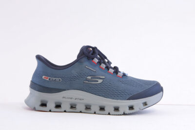 Skechers 233135-Nvgy Blue Laced Waterproof Slip Ins Trainer