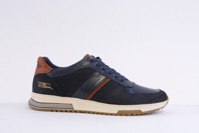 Tommy Bowe Deaves Navy Leather Smart Casual Laced Trainer