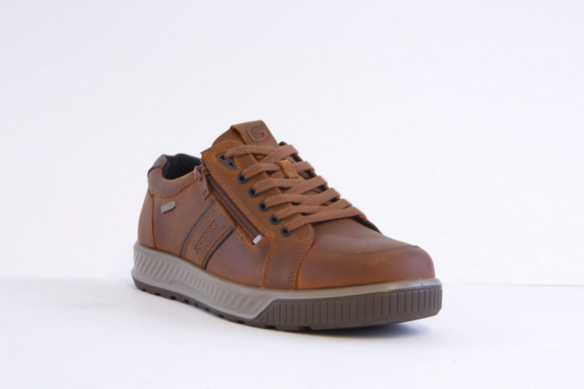 G-Comfort A-953C Tan Nubuck Laced Waterproof Trainer - Image 5
