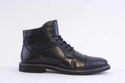 Bugatti 331-8373A-4000-1000 Black Leather Lace Side Zip Boot